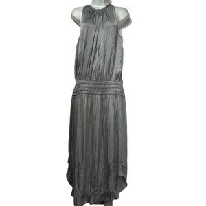 Ramy Brook Women's Gray Stone Audrey Midi Dress Size L
